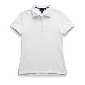BMW Women's white short sleeve polo BMW on sleeve Sz M Performance Fabric | EUC